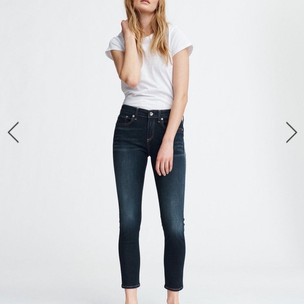 Rag & Bone Skinny Ankle Dark Blue Jeans Size 25